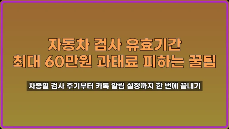 자동차 검사 유효기간