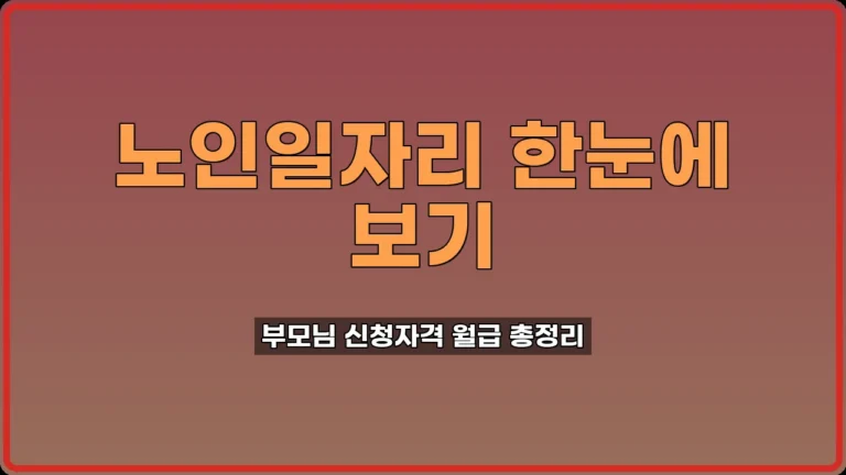 노인 일자리 사회활동 지원