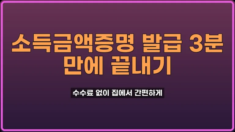소득금액증명 발급