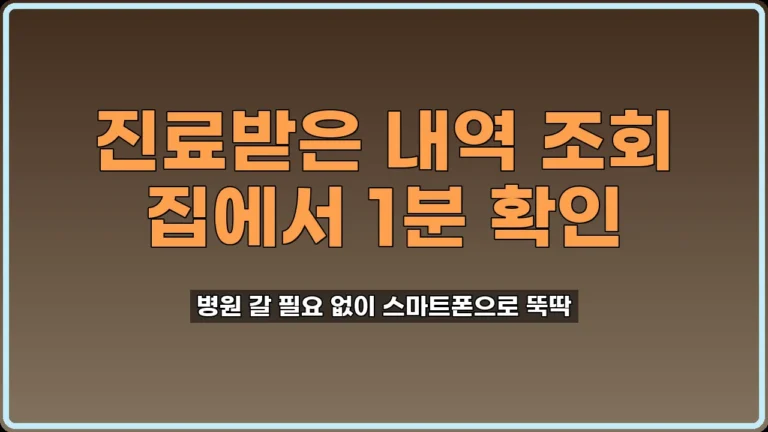 진료받은 내역 조회