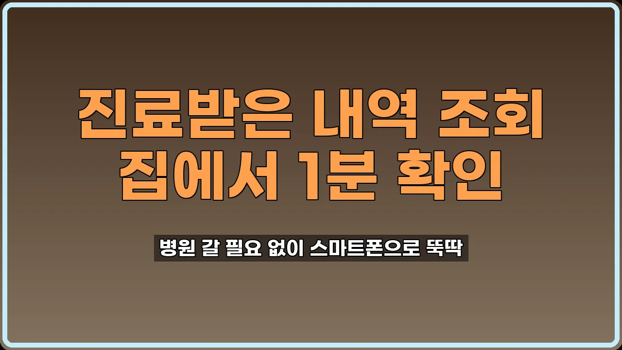 진료받은 내역 조회