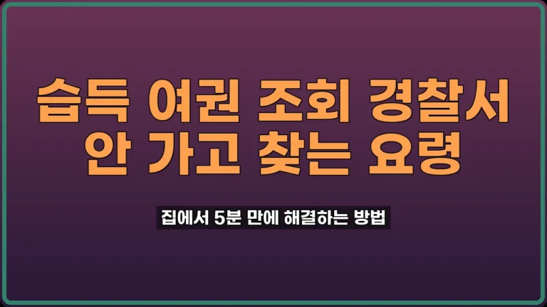 습득 여권 조회